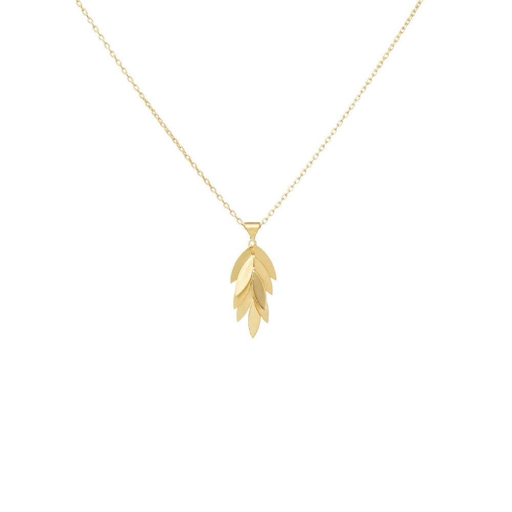 Sia Taylor 18K Yellow Gold Falling Leaf Pendant Necklace